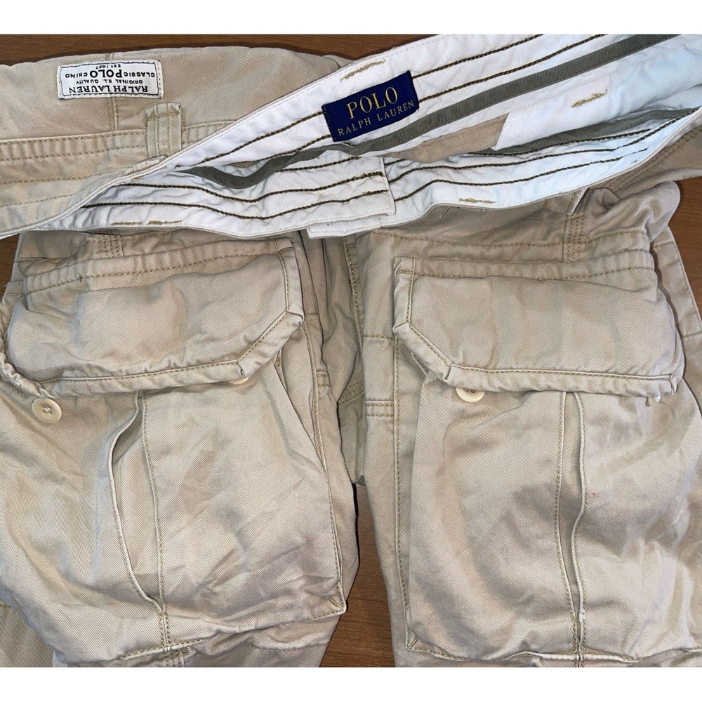 Polo Ralph Lauren Cargo Shorts Men 38 Hiking Beach Cruise Preppy